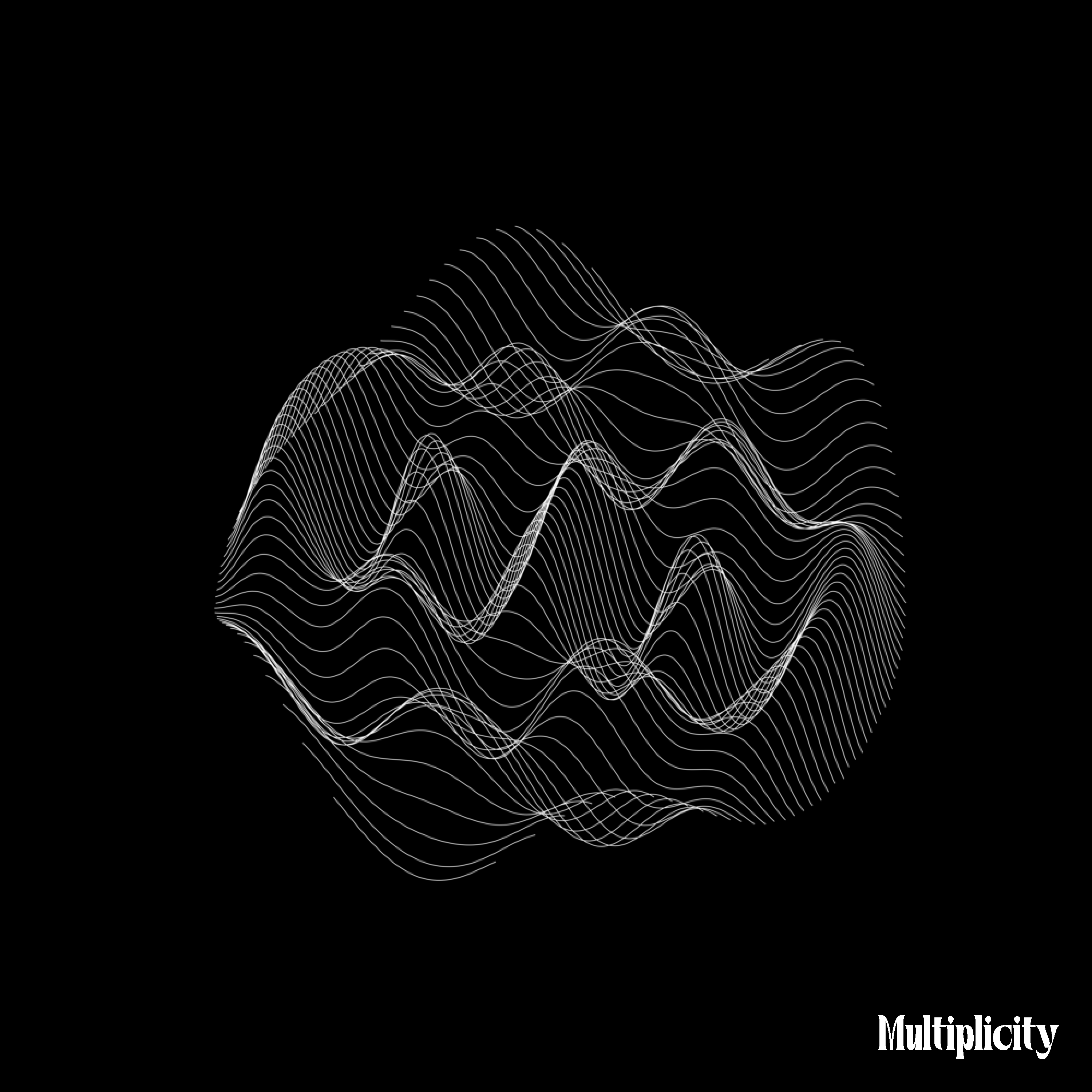 Multiplicity album art — waveform sphere